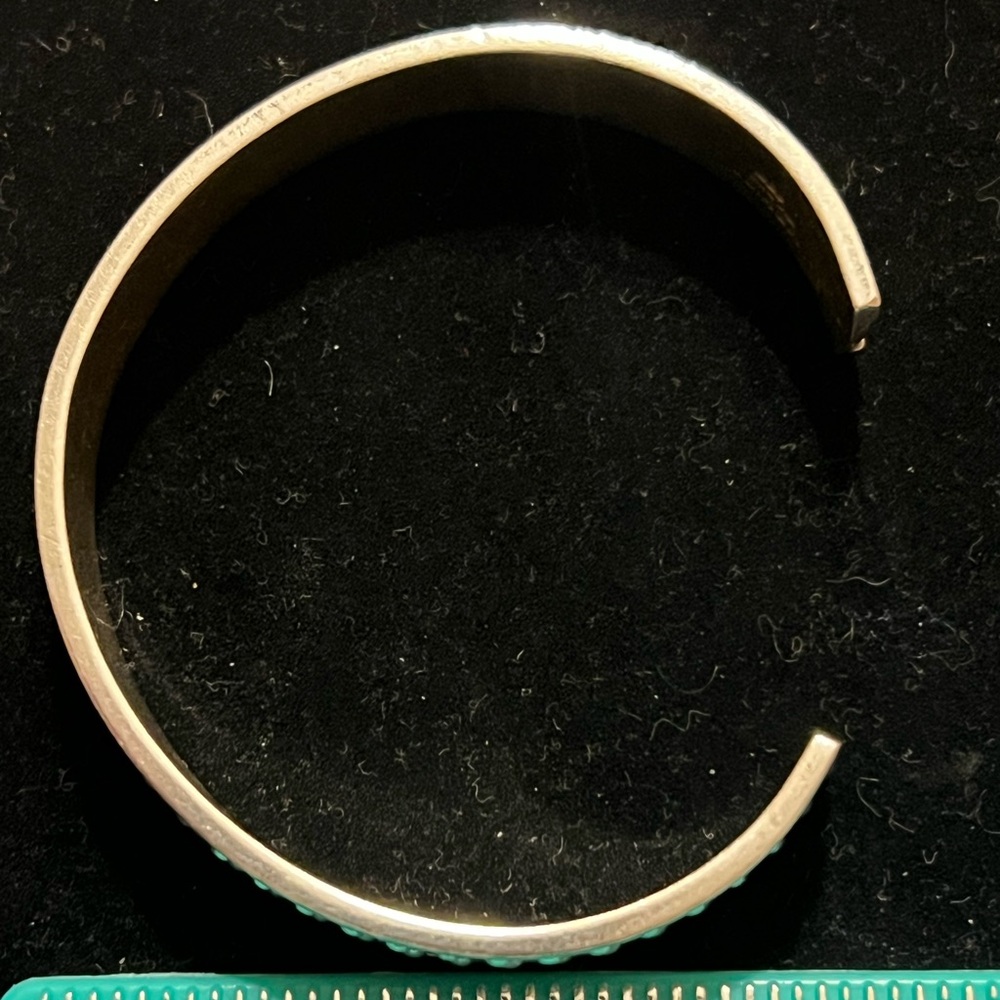 TAXCO 925 STERLING SILVER BEADED CUFF BRACELET - Picture 5 of 8